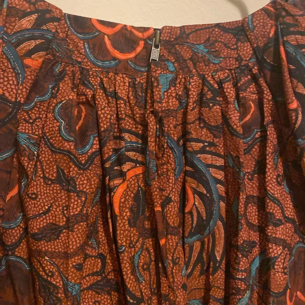 Ulla Johnson Mireya Puff Sleeve Denisa Carmine Peplum Blouse